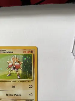 Pokemon TCG Hitmonchan Holo Card, Base Set 7/102 Unlimited - Image 5