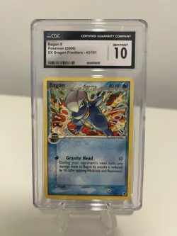 2006 Bagon EX Dragon Frontiers Pokemon 43/101 CGC 10 Gem Mint - Image 1