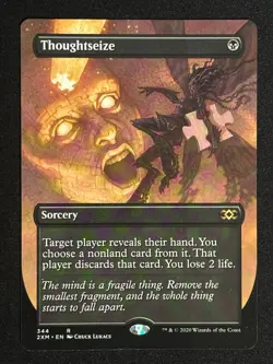 1x MTG Thoughtseize (Borderless) - Double Masters (2XM) #344 - Magic - Image 1