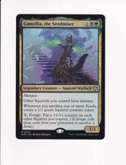 MAGIC THE GATHERING MTG BLOOMBURROW CAMELLIA, THE SEEDMISER - Image 1