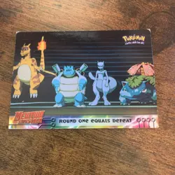 Pokemon TCG Round One Equals Defeat Pokemon Topps Mewtwo Strikes Back 26 - Image 1