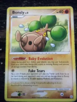 Nintendo Pokemon TCG Bonsly DPBP#213 Diamond & Pearl Common Regular English 2007 - Image 1