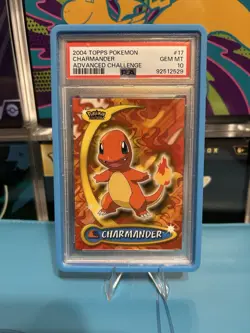 POP 12 2004 Topps Pokemon Advanced Challenge Charmander #17 PSA 10 English - Image 1