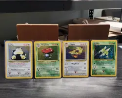 1999 Pokemon Jungle Holo Rare SNORLAX 11/64 No Symbol Error x4 NM MT UNPLAYED - Image 1