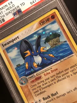 Swampert EX Crystal Guardians Earth Shower Deck 27/100 Holo PSA 8 Pokemon Card - Image 3