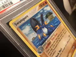 Swampert EX Crystal Guardians Earth Shower Deck 27/100 Holo PSA 8 Pokemon Card - Image 4