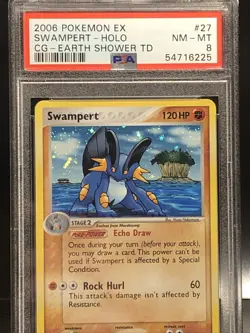 Swampert EX Crystal Guardians Earth Shower Deck 27/100 Holo PSA 8 Pokemon Card - Image 5
