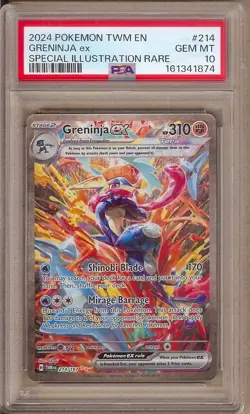 2024 POKEMON GRENINJA EX TWILIGHT SPECIAL ILLUSTRATION #214 PSA 10!! - Image 1