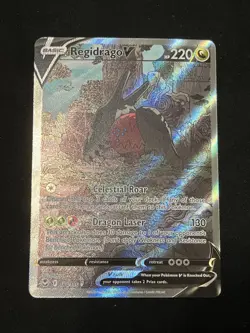 Pokemon TCG Regidrago V Sword & Shield - Silver Tempest 184/195 Holo Ultra Rare - Image 1