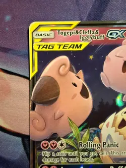 Pokemon Togepi & Cleffa & Igglybuff GX Tag Team 143/236 Cosmic Eclipse - NM - Image 2