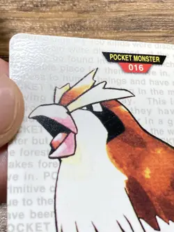 Pokemon Carddass Card Pidgey No.16 Bandai Pocket Monsters Red ver. 1996 - Image 3
