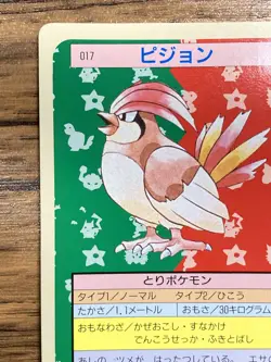 Defective Pokemon Carddass Card Topsun 17 Pidgeotto Pocket Monsters Green Back - Image 4