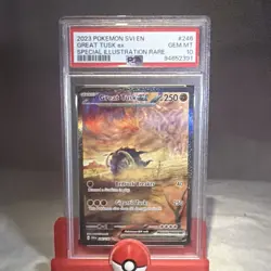 PSA 10 2023 Pokemon TCG SV01 Scarlet & Violet Great Tusk ex 246/198 SIR Holo - Image 1