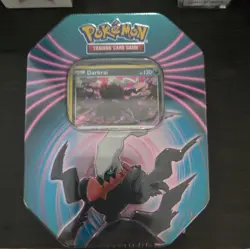 Pokemon Mighty Mysterious Tin Darkrai 2021 Sealed 3 Booster 820650809859 - Image 1