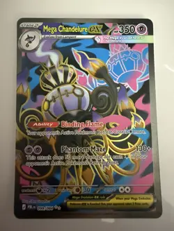 Mega Chandelure Ex 099/084 Full Art Pitch Black Pokemon TCG - Image 1