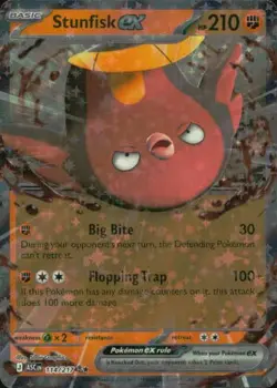 Stunfisk ex 114/217 Double Rare ME: Ascended Heroes Pokemon NM - Image 1