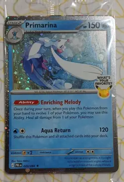 Primarina - (What's Your Favorite Stamp) Cosmos Holo Pitch Black Pokemon 020/084 - Image 1