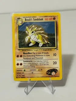 Pokemon Card - Brock's Sandslash Gym Heroes 23/132 1st Edition Rare - Image 1
