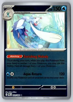 Primarina 020/084 Rare Pitch Black Pokemon Reverse Holo Near Mint - Image 1
