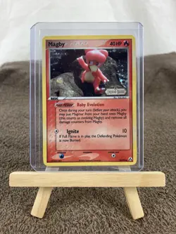 Pokemon Magby 58/92 Stamped Holo RARE EX Legend Maker Set (2006) MP - Image 1