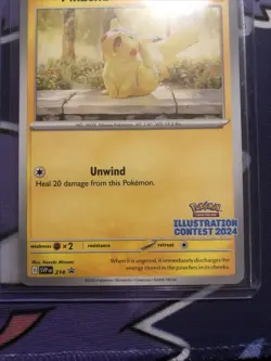 Pikachu ILLUSTRATION CONTEST 2024 PROMO SVP 214 (NM/M) Black Star PROMO Pokemon - Image 3