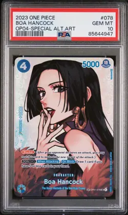 2023 ONE PIECE OP04-KINGDOMS OF INTRIGUE #078 BOA HANCOCK PSA 10 - Image 1