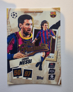 Topps UEFA Champions League Lionel Messi FC Barcelona Exclusive GRD 3 Card - Image 1
