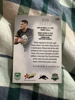Signed Nathan Cleary Penrith Panthers 2026 NRL Select Silver Card - Image 2
