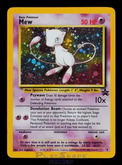 Pokemon Card Mew 9 Wizards Black Star Holo Promo Vintage WOTC LP 2000 #1 - Image 1
