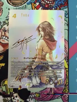 Final Fantasy TCG Card - Yuna Signature - Dreamlike Oceans Foil - 28-111H - Image 1
