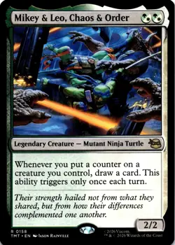 Mikey & Leo, Chaos & Order 0158 NM Teenage Mutant Ninja Turtles R MTG - Image 1