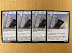 MTG 4x Crashing Drawbridge # 217 Throne of Eldraine Magic the Gathering x4 NM - Image 1