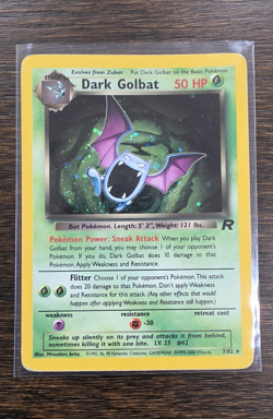 Pokemon TCG Dark Golbat 7/82 Team Rocket Holo Rare Unlimited 2000 50 HP - Image 1