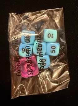 Pokemon Evolving Skies ETB 7 Dice Set New Pink Blue - Image 1