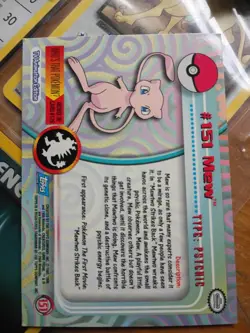 Pokemon Topps TV Animation Edition Mew #151 Holo Holographic English 1999 - Image 2