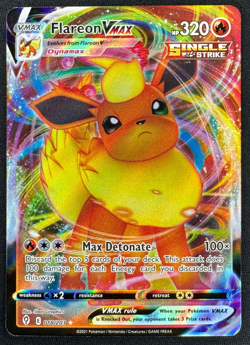 FLAREON VMAX 018/203 NM ULTRA RARE EVOLVING SKIES POKEMON 2021 - Image 1