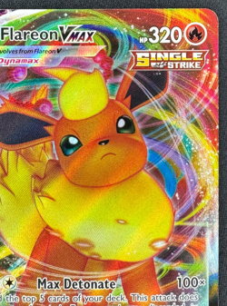FLAREON VMAX 018/203 NM ULTRA RARE EVOLVING SKIES POKEMON 2021 - Image 3