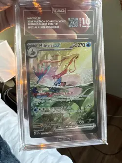2024 Pokemon Surging Sparks Milotic Ex Special Illustration Rare #237/191 TAG 10 - Image 2
