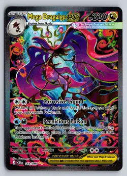 MEGA DRAGALGE EX 118/086 CHAOS RISING POKEMON HOLO NM - Image 1