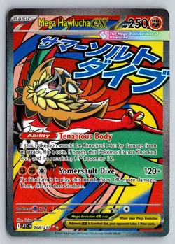 MEGA HAWLUCHA EX 268/217 ASCENDED HEROES POKEMON NM - Image 1