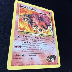 BROCK'S VULPIX 2000 Pokemon Gym Challenge - W Stamp Promo - #37 - NM - Image 2