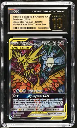 Pokemon - Black Star Promo -Moltres Zapdos & Articuno GX SM210 CGC 10 Pristine - Image 1