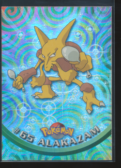 1999 Topps Pokemon TV Alakazam Rainbow Foil #65 Rare C622 - Image 1