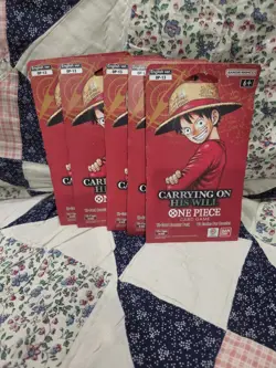 One Piece OP-13 Carrying On His Will Sleeved Booster Pack Lot x5 English Sealed - Image 1