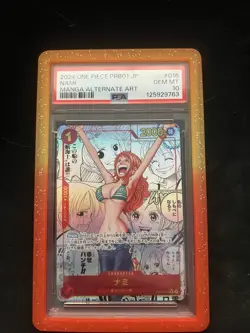2024 ONE PIECE JAPANESE PRB01-PREMIUM BOOSTER MANGA ALT ART #016 NAMI PSA 10 - Image 1