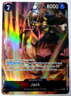 One Piece Two Legends - Jack - Alt Art - Super Rare - OP08-084 NM - Image 1