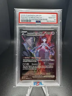2025 POKEMON DRI EN-DESTINED RIVALS #231 TEAM ROCKET'S MEWTWO EX PSA 10 - Image 1