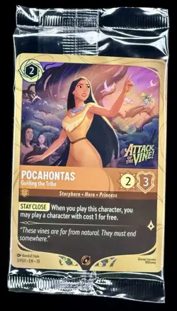 Lorcana Pocahontas Guiding the Tribe Promo Attack Of The Vine Sealed - Image 1