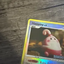 Pokemon TCG Diamond & Pearl Happiny 52/123 Stamped Reverse Holo Card - Image 3