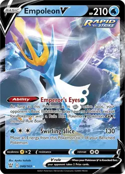 Empoleon V 040/163 Battle Styles Pokemon Card NM - Image 1